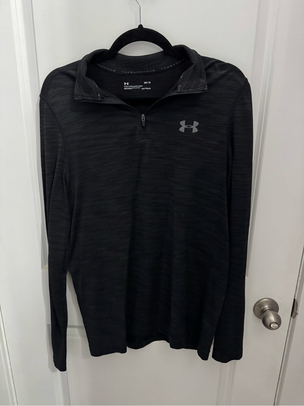 Under Armour Men’s Black Heather Quarter-Zip Pullover
